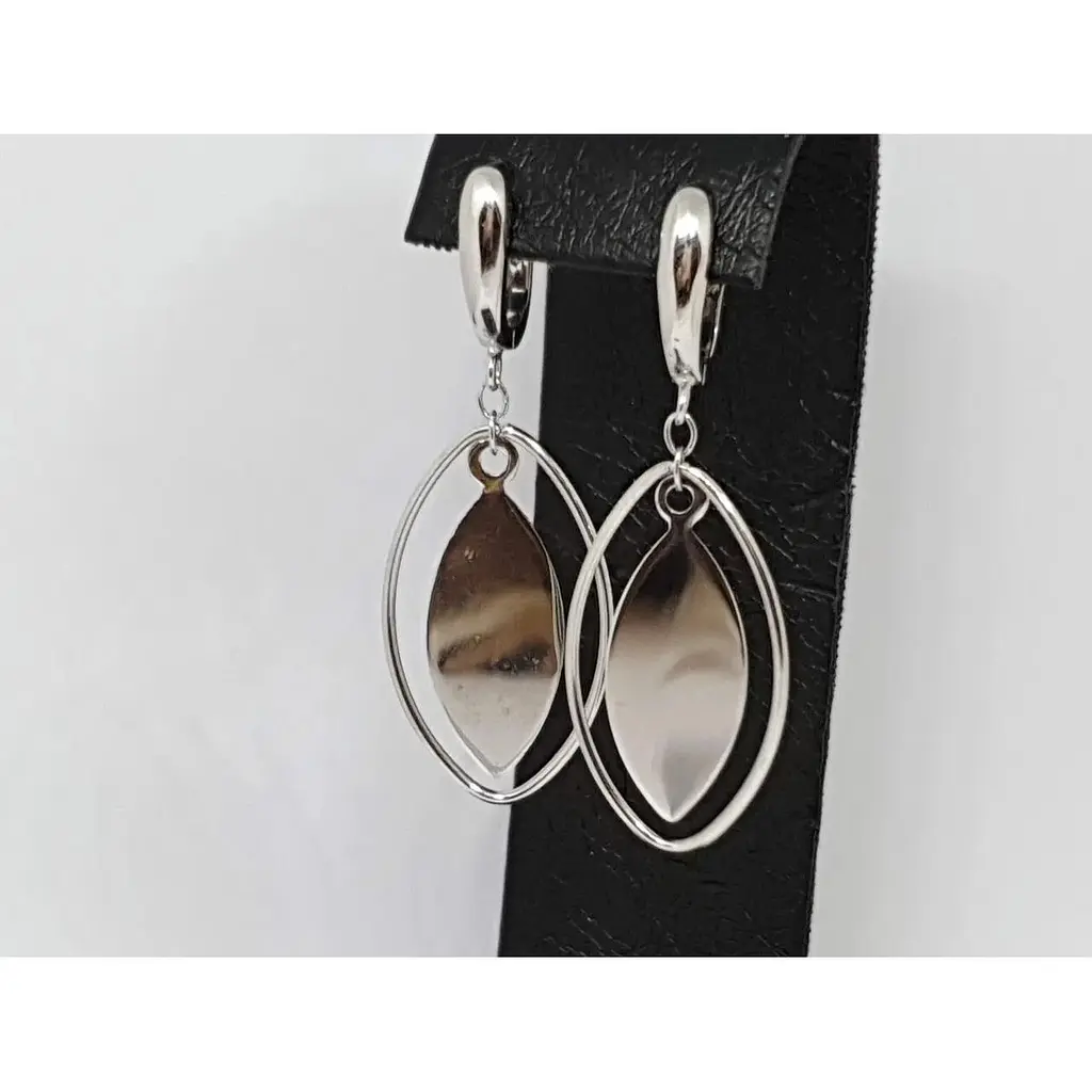 Срібні сережки Діама. 20011956195 - фото 2