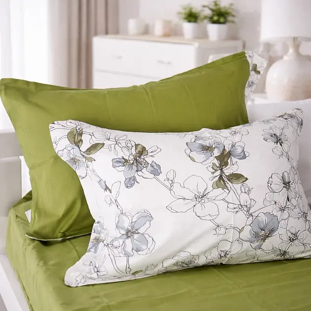 Дитяча постільна білизна TEENAGER Poplin olive flowers (2200012797303) - фото 2