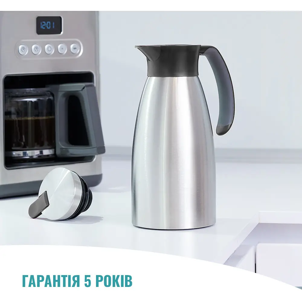 Термокувшин Tefal Soft Grip 1.5 л черный (K3043214) - фото 6