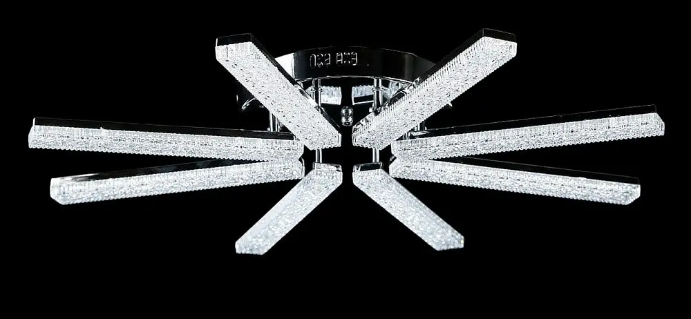 Люстра стельова LED Splendid Ray LT8007/8, 160W, хром/білий, сучасний стиль, діаметр 70 см - фото 2