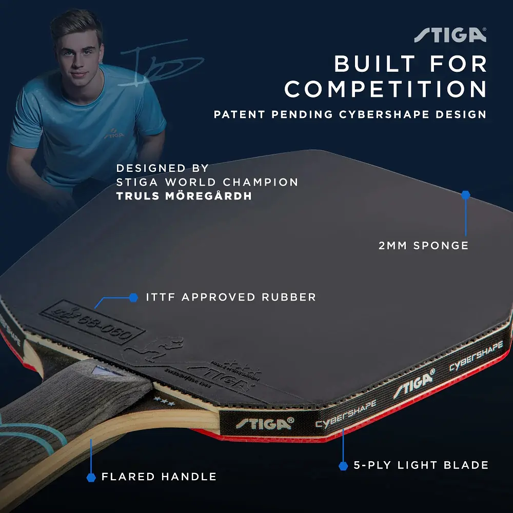 Ракетка для настільного тенісу Stiga Cybershape Future 3 Star FL (1213-0304-35) - фото 4