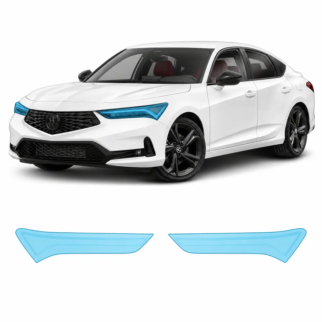 Антигравійна захисна бронеплівка за лекалами для Acura Integra V 2023 - оптика (фари та ПТФ)