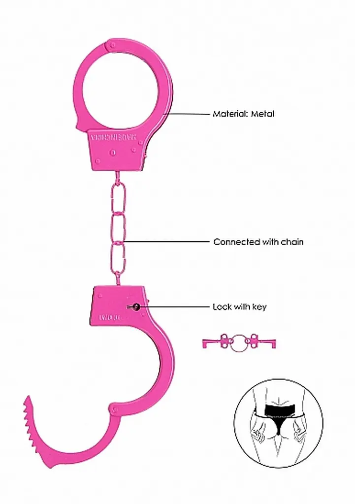 Наручники Ouch! Beginnerapos;s Handcuffs (розовый) - фото 4