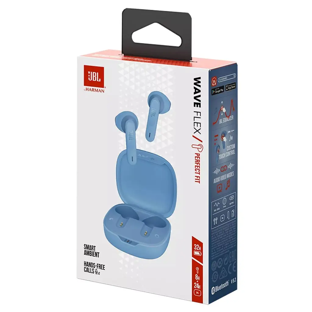 Гарнітура JBL WAVE FLEX Blue (JBLWFLEXBLU) - фото 10