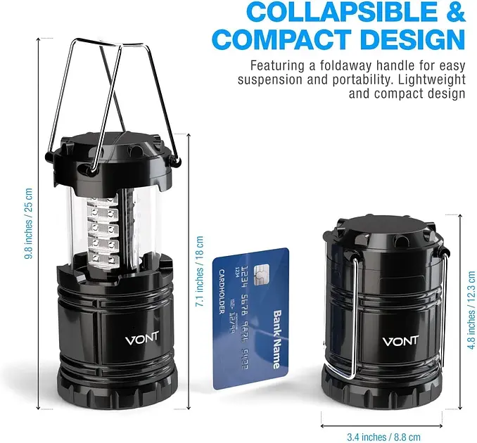 Ліхтарик лампа Vont LED Camping Lantern 140 Lumen 2-Pack - фото 4