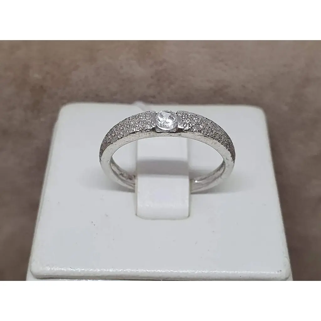 Срібне кільце Silvex 925 з алмазною гранню і фіанітом. К2Ф/867 16,5 - фото 4