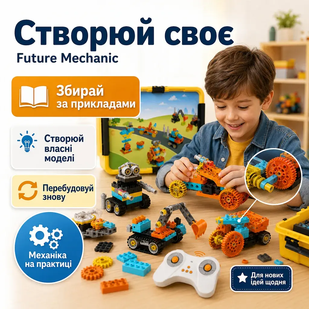 Конструктор Makerzoid Big Bloks - Future Mechanic (Механік майбутнього) (MKZ-OBK-EC) - фото 10