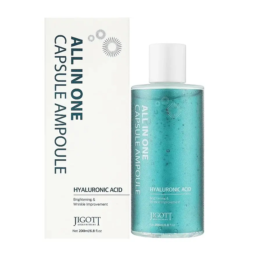 Капсульная сыворотка с гиалуроновой кислотой All-In-One Hyaluronic Acid Capsule Ampoule Jigott 200 мл - фото 2