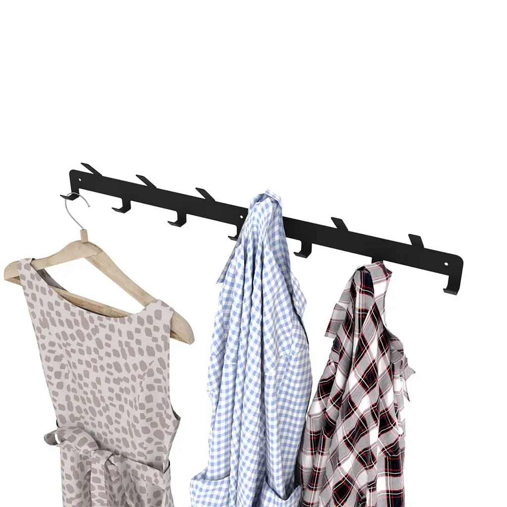Вішак для одягу та рушників Nice & Cozy Coatrack на 13 гачків чорний