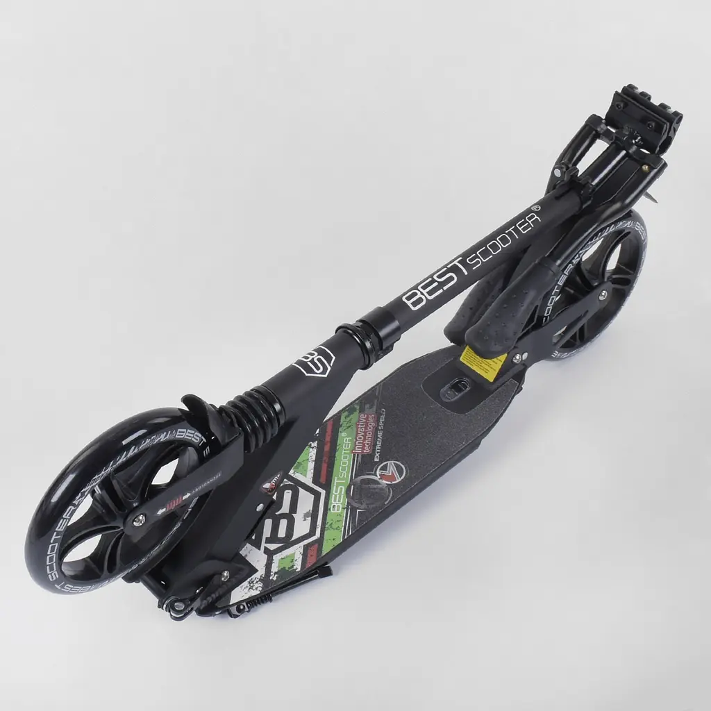 Самокат Best Scooter 84х14х33 см Чорно-зелений 000231537 - фото 3