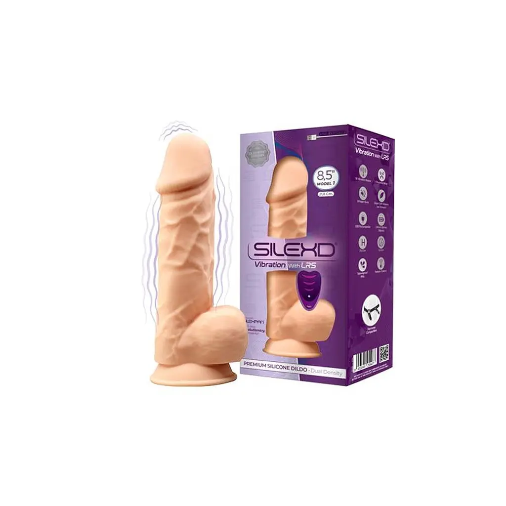 Вибратор SilexD Premium Silicone Dildo Model 1 Size 8.5" LRS 21.5 см телесный - фото 4