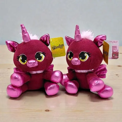 М’яка іграшка Plushes Pets 15 см (бордовий єдиноріг) - фото 2