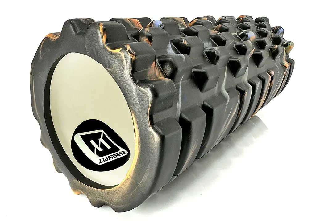 Масажний ролик EasyFit Grid Roller 33 см v.1.1 Multi Чорний - фото 3