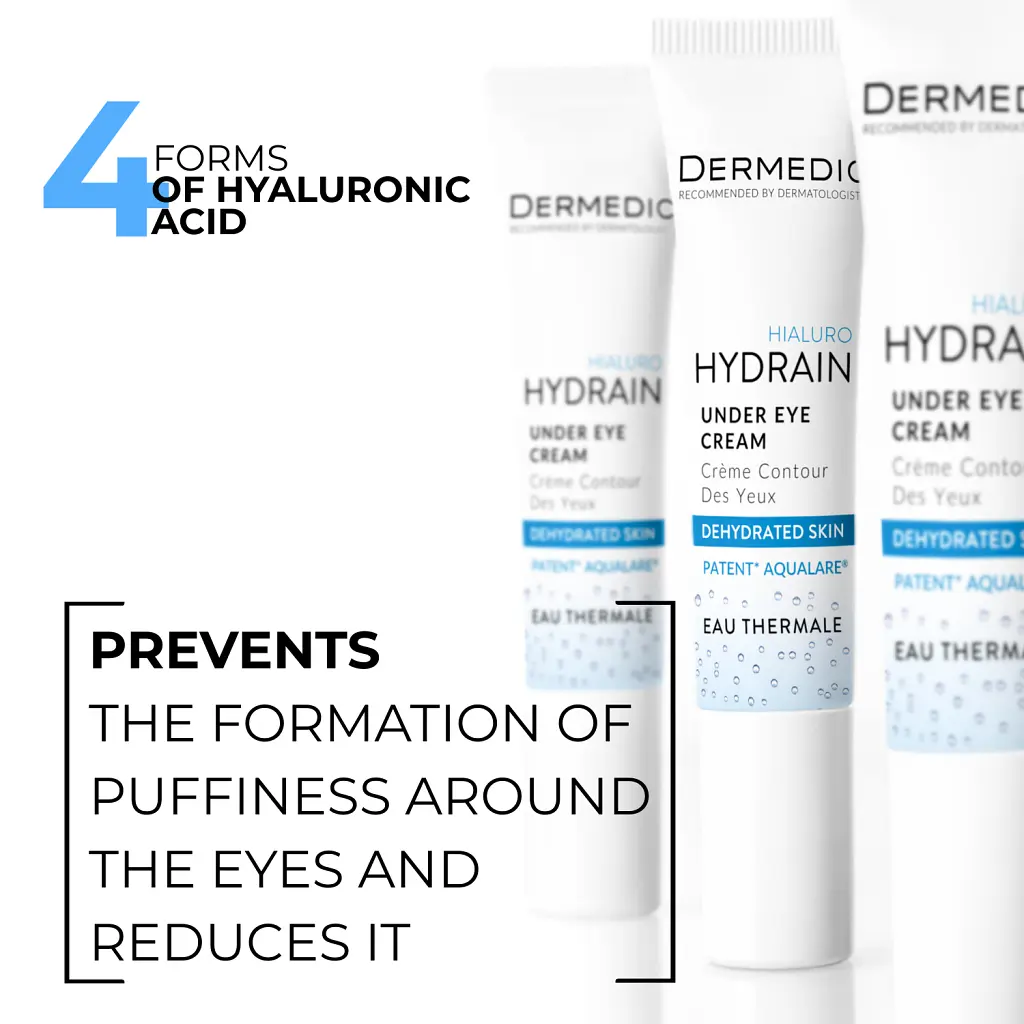 Крем для шкіри навколо очей Dermedic Hydrain 3 Hialuro Under-Eye Cream 15 мл (5906739783175) - фото 4