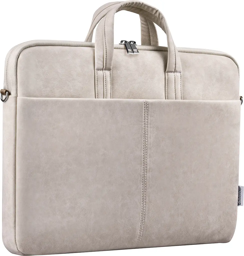 Сумка для ноутбука 15.6'' Defender Solid шкіра, кишеня, бежева - фото 2