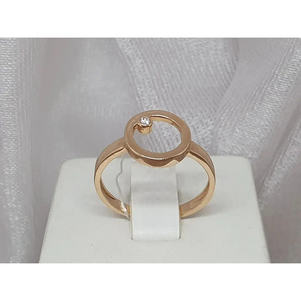 Золоте кільце Імперія золота з фіанітом. КВ983(3)И 18 - фото 4