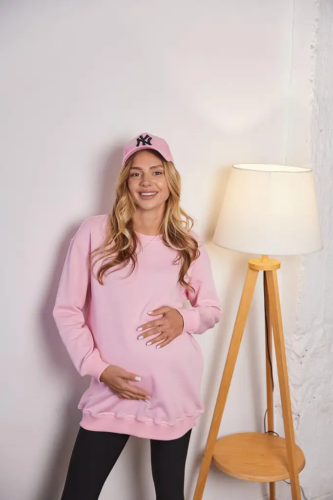 Світшот для майбутніх мам з секретом годування Santa Fe L-XL (46-48) Lullababe Рожевий - фото 4
