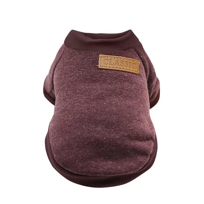 Кофта для собак та котів EcoToys Burgundy XS ряба бордова A: 20 см B: 33 см C: 16 см X-7123 - фото 7