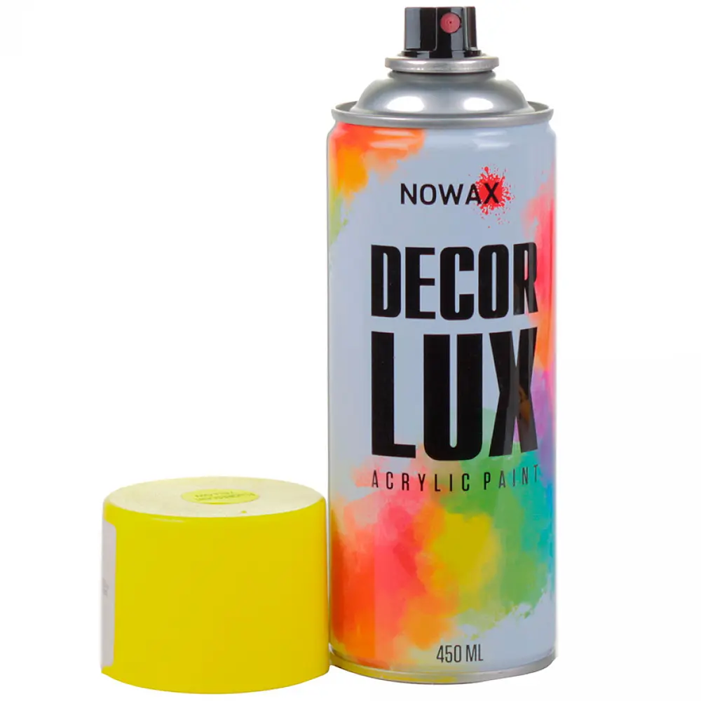 Флуоресцентна фарба Nowax Спрей 450 мл Жовта (yellow) NX48045 - фото 2