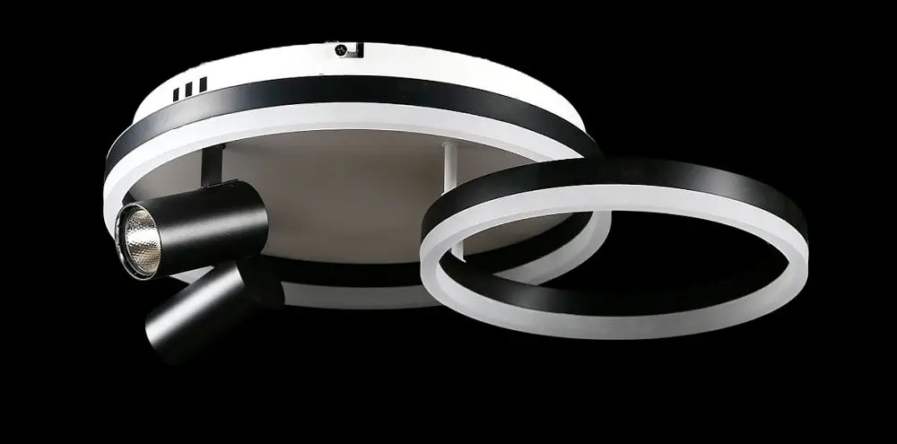 Люстра стельова LED Splendid Ray L2464/550/2+2, 4 лампи, білий/чорний, димер, сучасний стиль - фото 6