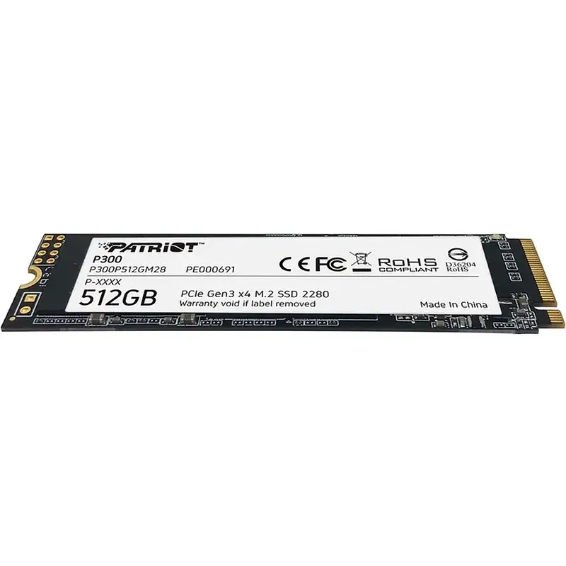 SSD внутрішні Patriot P300 512GB M.2 2280 NVMe PCIe 3.0 x4 (P300P512GM28) - фото 2