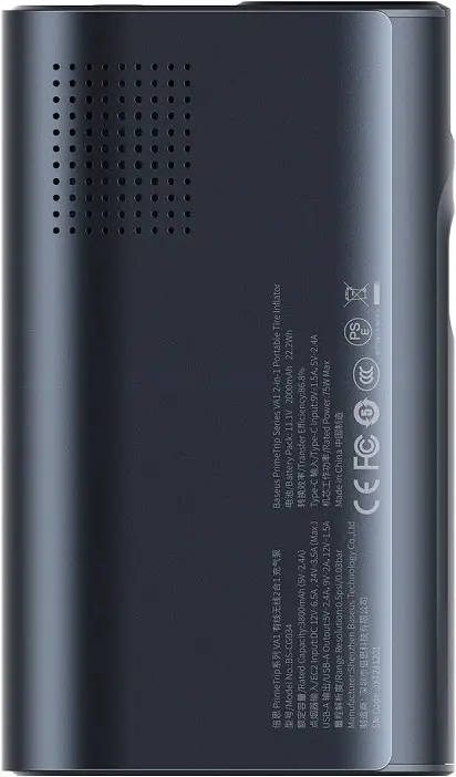 Автомобільний насос Baseus PrimeTrip VA1 Wired Wireless 2-in-1 Tire Inflator black (C11169001121-00) - фото 3