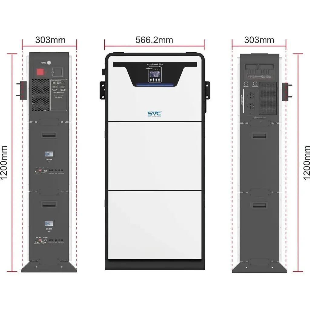 Солнечный инвертор SVC ESS Stacked RPS All-in-One гибридный + АКБ LiFePO4 10240Wh [125186] - фото 4