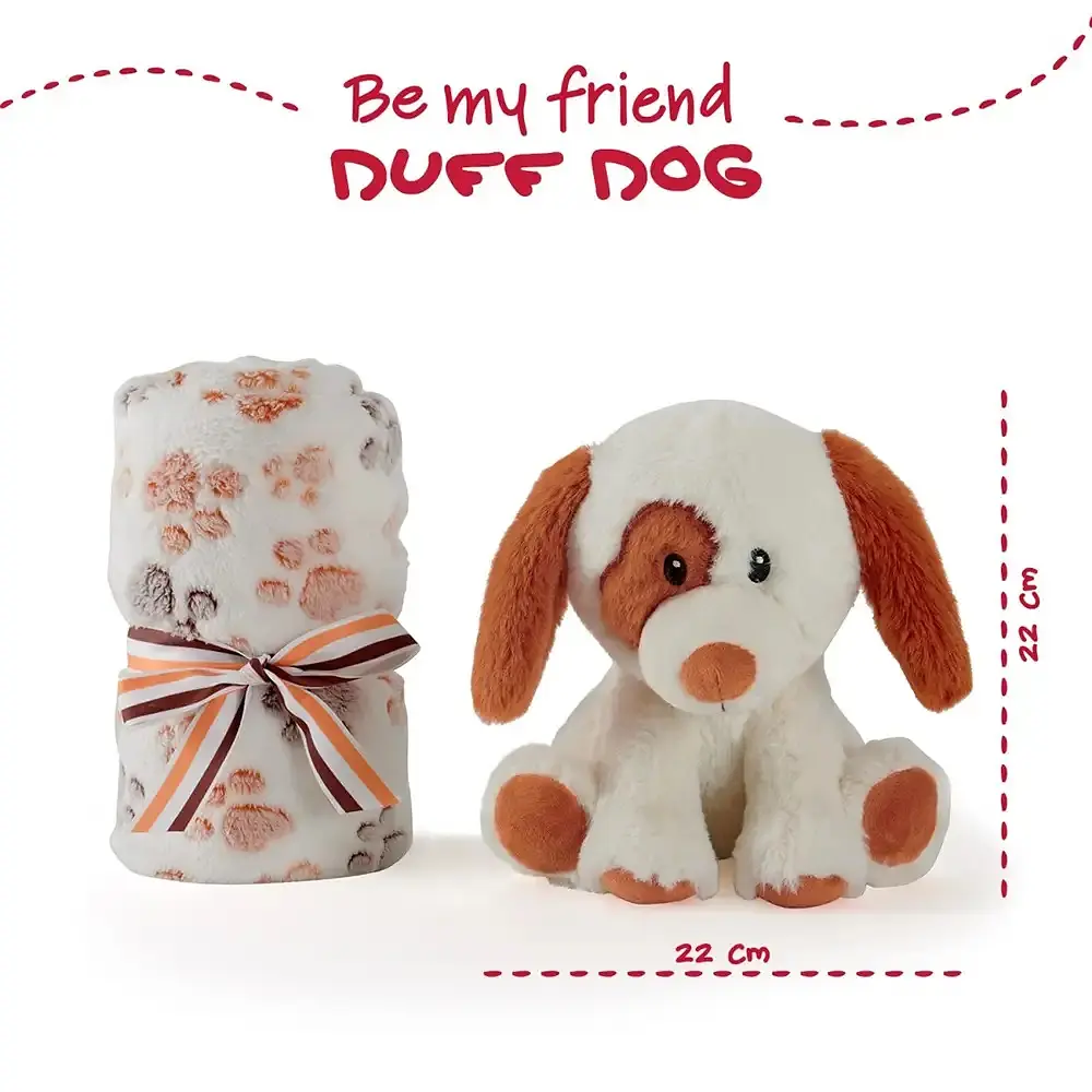 Плед Perletti Toys Duff Dog з м'якою іграшкою 120x80 см білий/коричневий (P13067) - фото 4