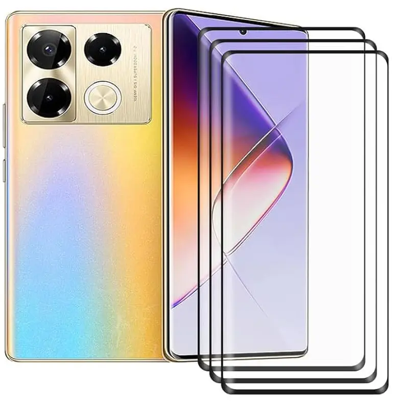 Захисне скло DK для Infinix Note 40 Pro/Note 40 Pro+ 3D Full Glue 018453 black 3 шт. - фото 3