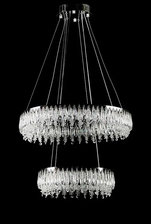 Світлодіодна люстра Splendid Ray L7068/400+600/2 LED (CH+Clear) - фото 2
