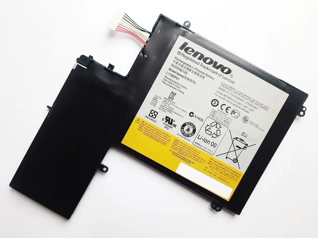 Акумулятор для ноутбука Lenovo IdeaPad U310 L11M3P01, 4160 mAh (46Wh), 3cell, 11.1V, Li-ion, чорний - фото 2