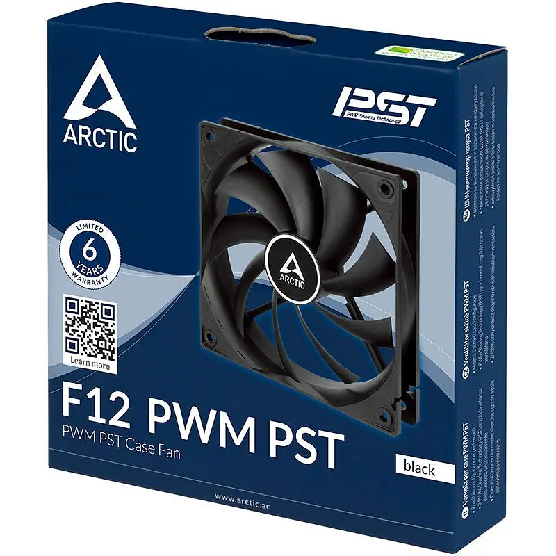 Вентилятор Arctic F12 PWM PST Black (ACFAN00200A) - фото 5
