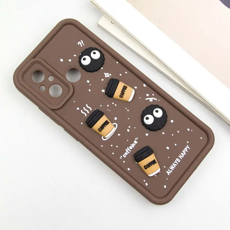 Чохол Epik TPU Toys Case для Xiaomi Redmi 12C/Poco C55 Brown/Always Happy - фото 3