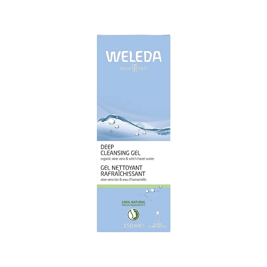 Гель для вмивання Weleda Deep Cleansing Gel Для глибокого очищення шкіри обличчя з органічним алое та гамамелісом 150 мл (4001638589611) - фото 2