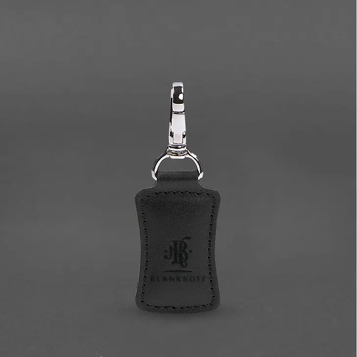 Кожаный брелок Premium Черный - фото 5