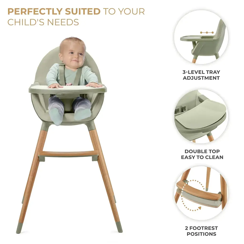 Стільчик для годування 2 в 1 Kinderkraft Fini 2 Green (KHFINI02GRE0000) - фото 3