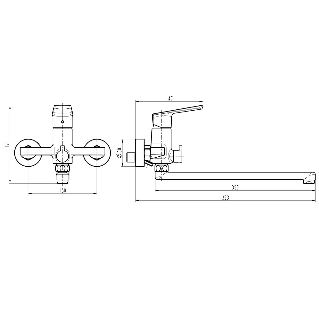 Смеситель для ванны TOPAZ LEXI TL21208-H57-0 - фото 4