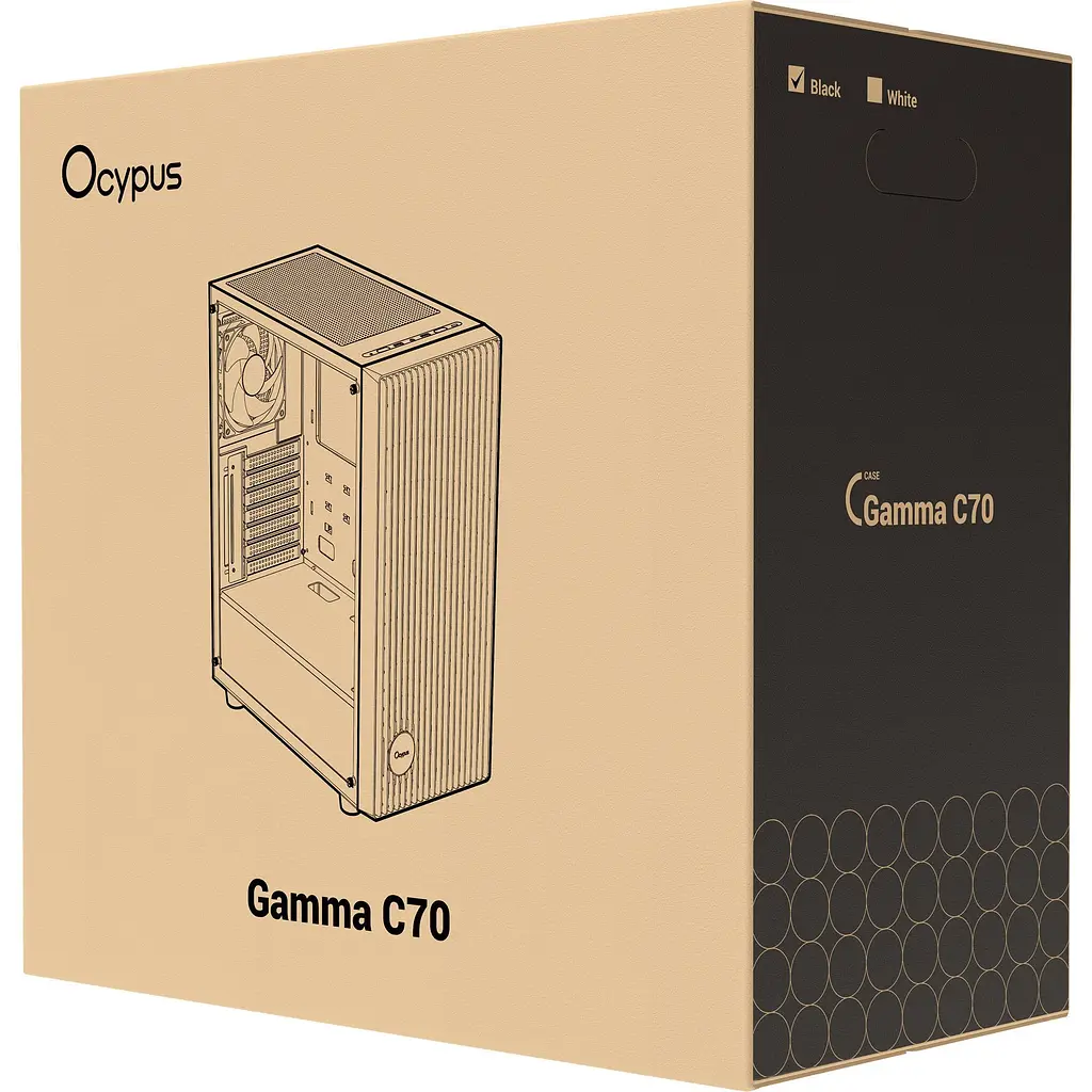 Корпус Ocypus Gamma C70 ARGB Black (GAMMA-C70-BKG400XX-GL) [165770] - фото 9