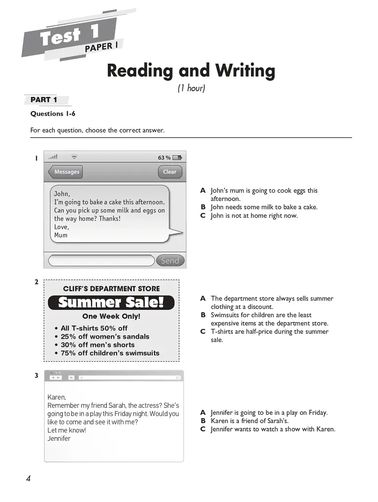 Practice Tests A2 Key. Student's Book - фото 3
