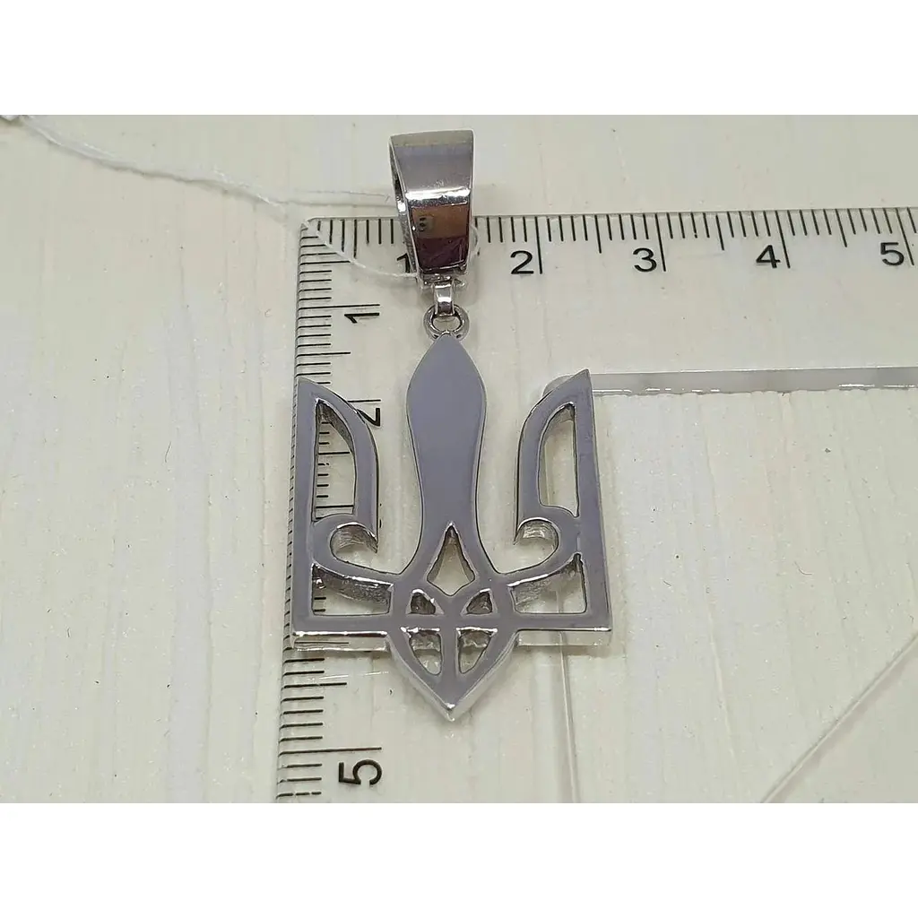 Срібна підвіска FJH Тризуб. 86 - фото 3