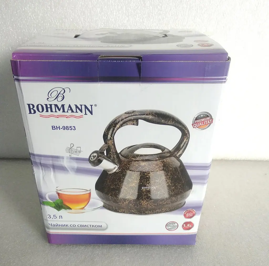 Чайник із свистком Bohmann BH 9853 G 3 л - фото 2
