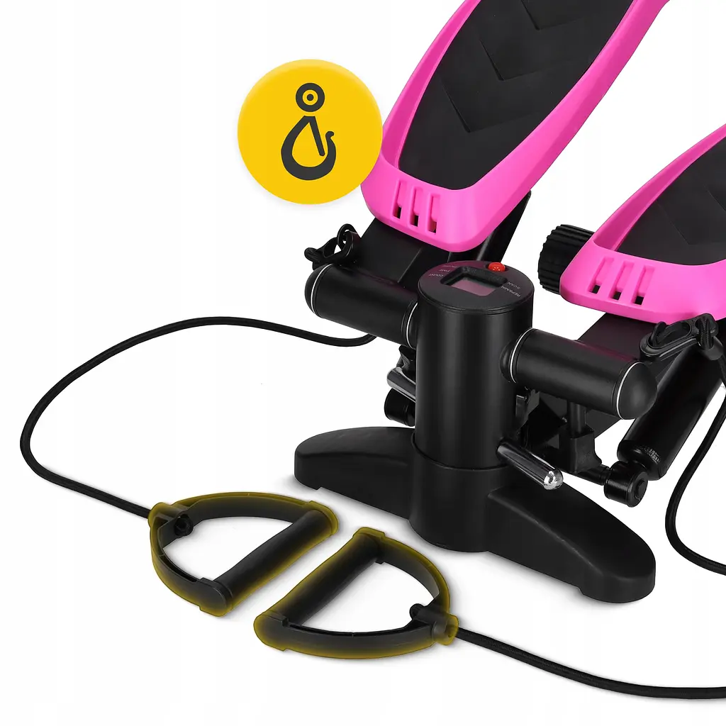 Степпер (мини-степпер) 4FIZJO Evo с эспандерами Black/Pink (P-5905973403870) - фото 3