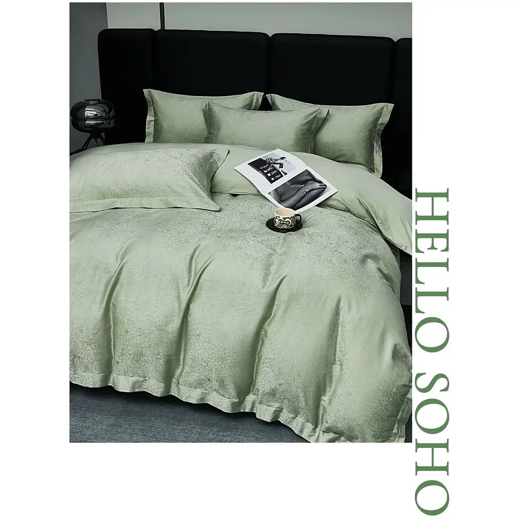 Комплект постельного белья Soho Boutique евро Flowers Olive (A130094) - фото 2