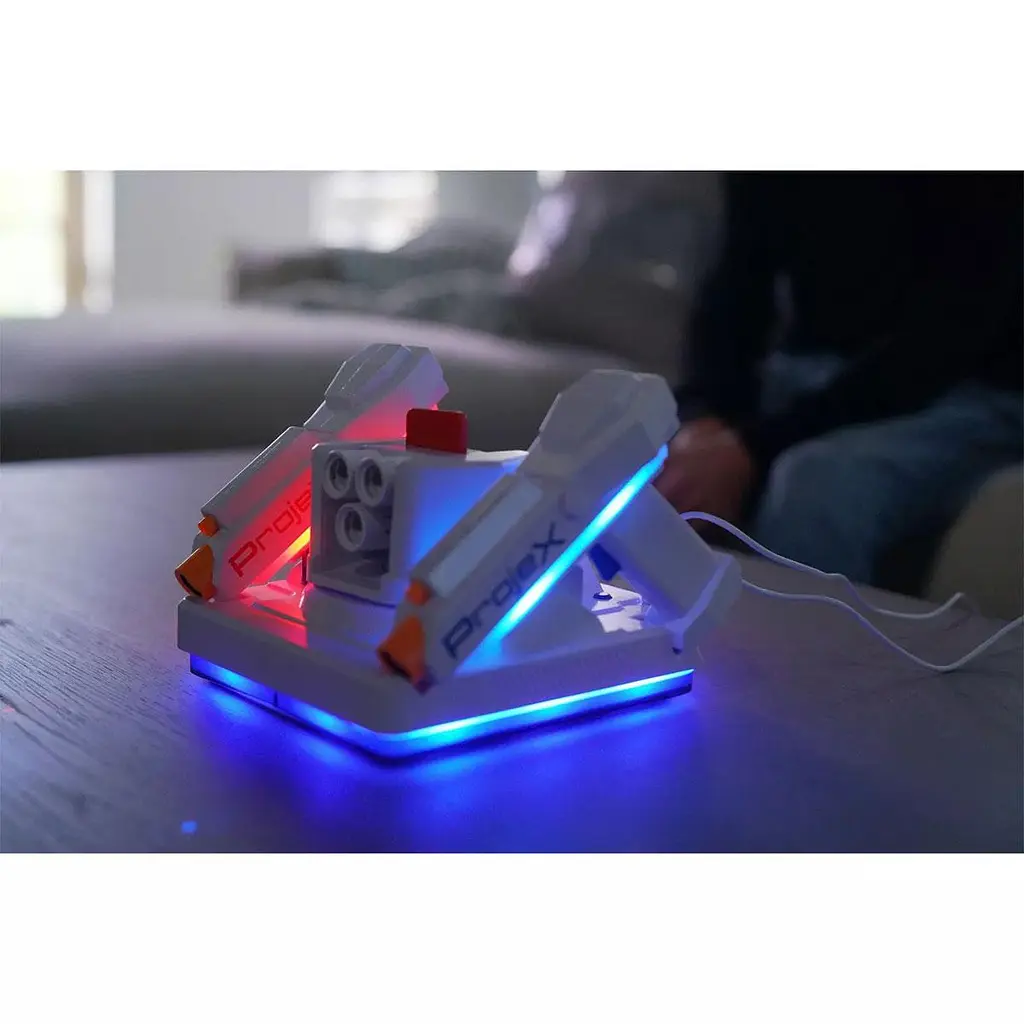 Ігровий набір для лазерних боїв - Проектор Laser X Animated (2 ігр. бластери, 3 слайда-цілі) Laser X 52608 - фото 6