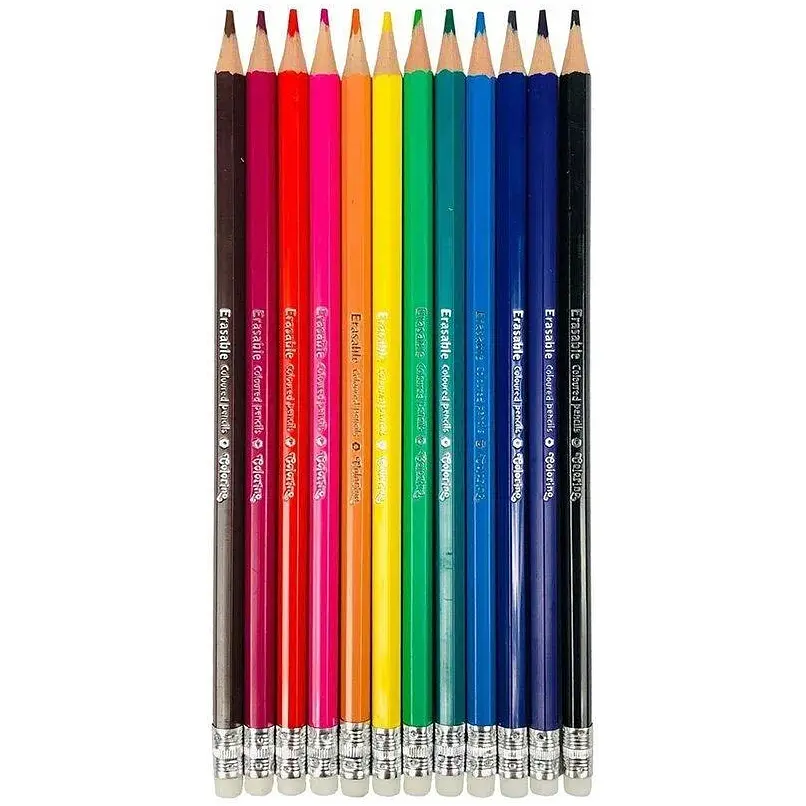 Набор цветных карандашей Сolorino Erasable 12 цветов (92531PTR) - фото 2