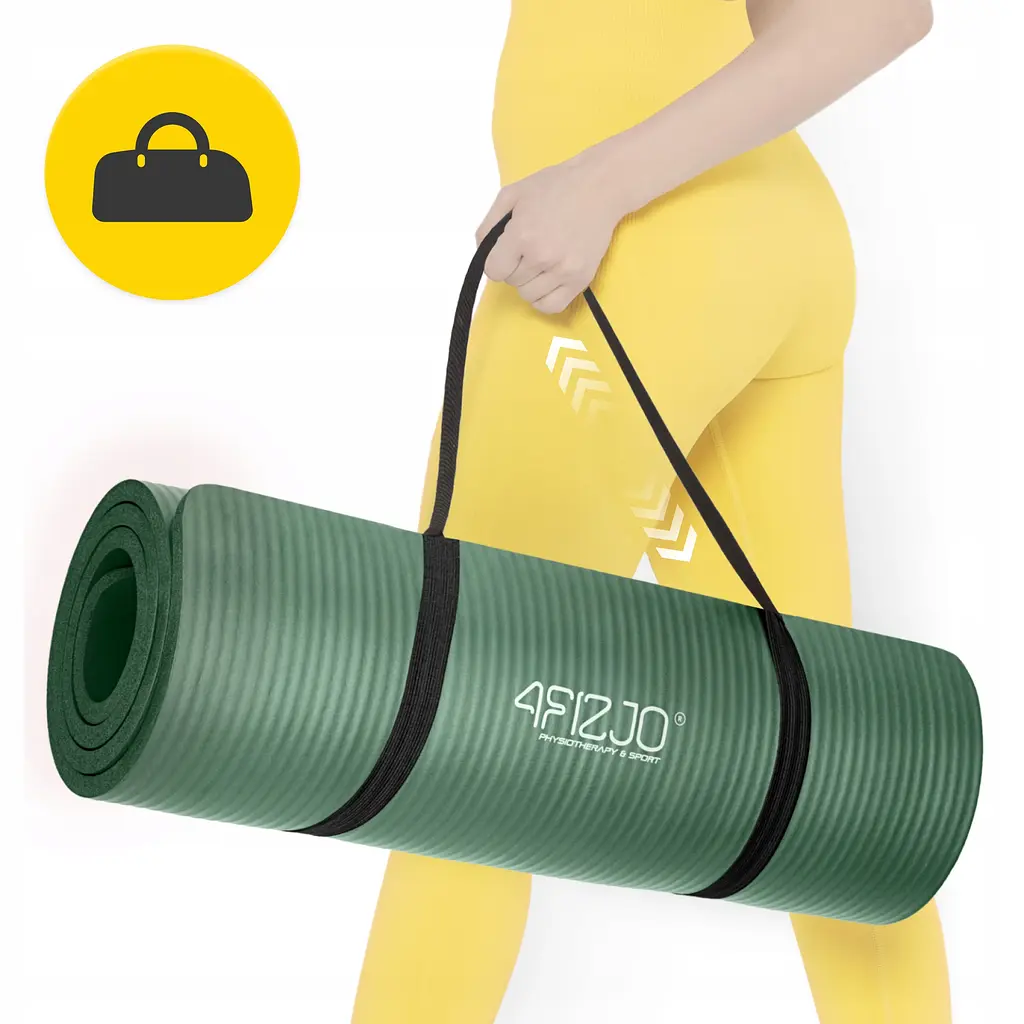 Килимок (мат) спортивний 4FIZJO NBR 180 x 60 x 1.5 см для йоги та фітнесу Navy Green (P-5905973406727) - фото 7