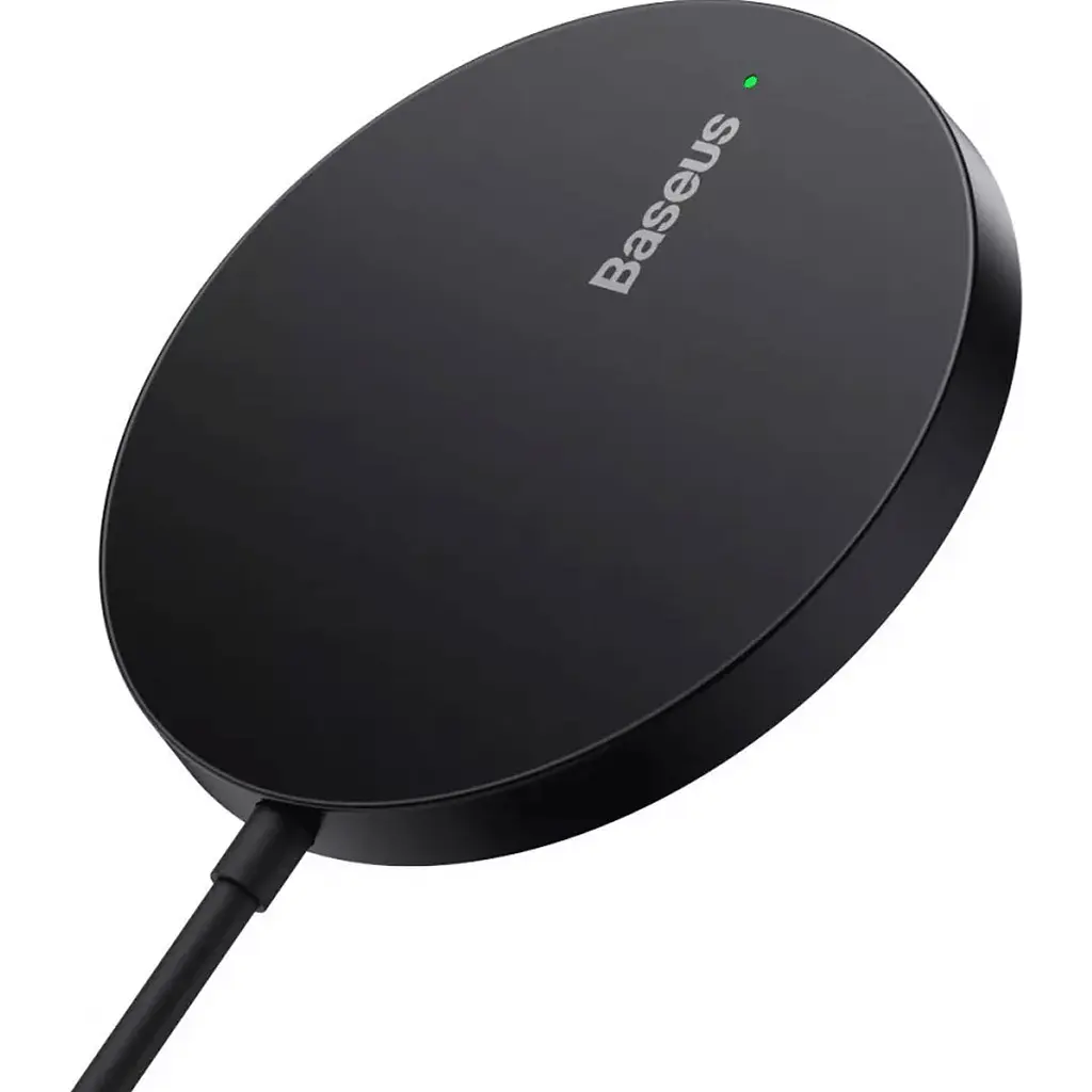 Беспроводное зарядное устройство Baseus Simple Mini3 Magnetic Wireless Charger 15W Black (CCJJ040001) [93372] - фото 3