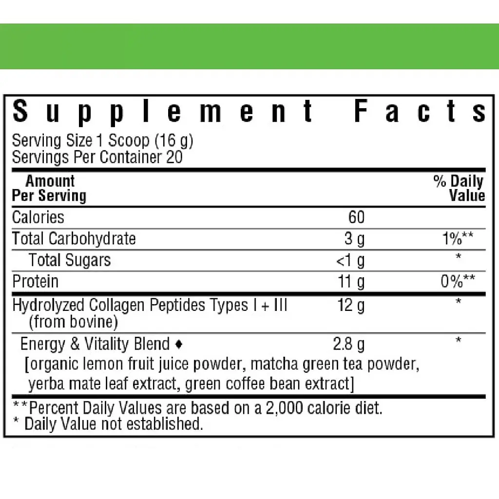 Колаген Сила бадьорості та енергії Bluebonnet Nutrition Collagen Refreshers Vitality Type I & III лимон-матча 320 г - фото 2