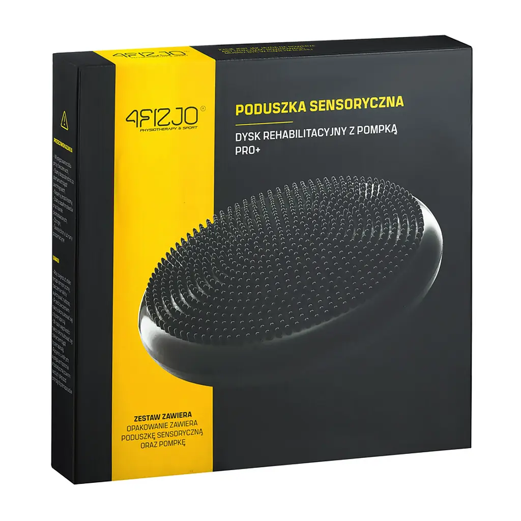 Балансировочная подушка-диск 4FIZJO PRO+ 33 см (сенсомоторная) массажная Black 4FJ0021 (P-5907222931936) - фото 6