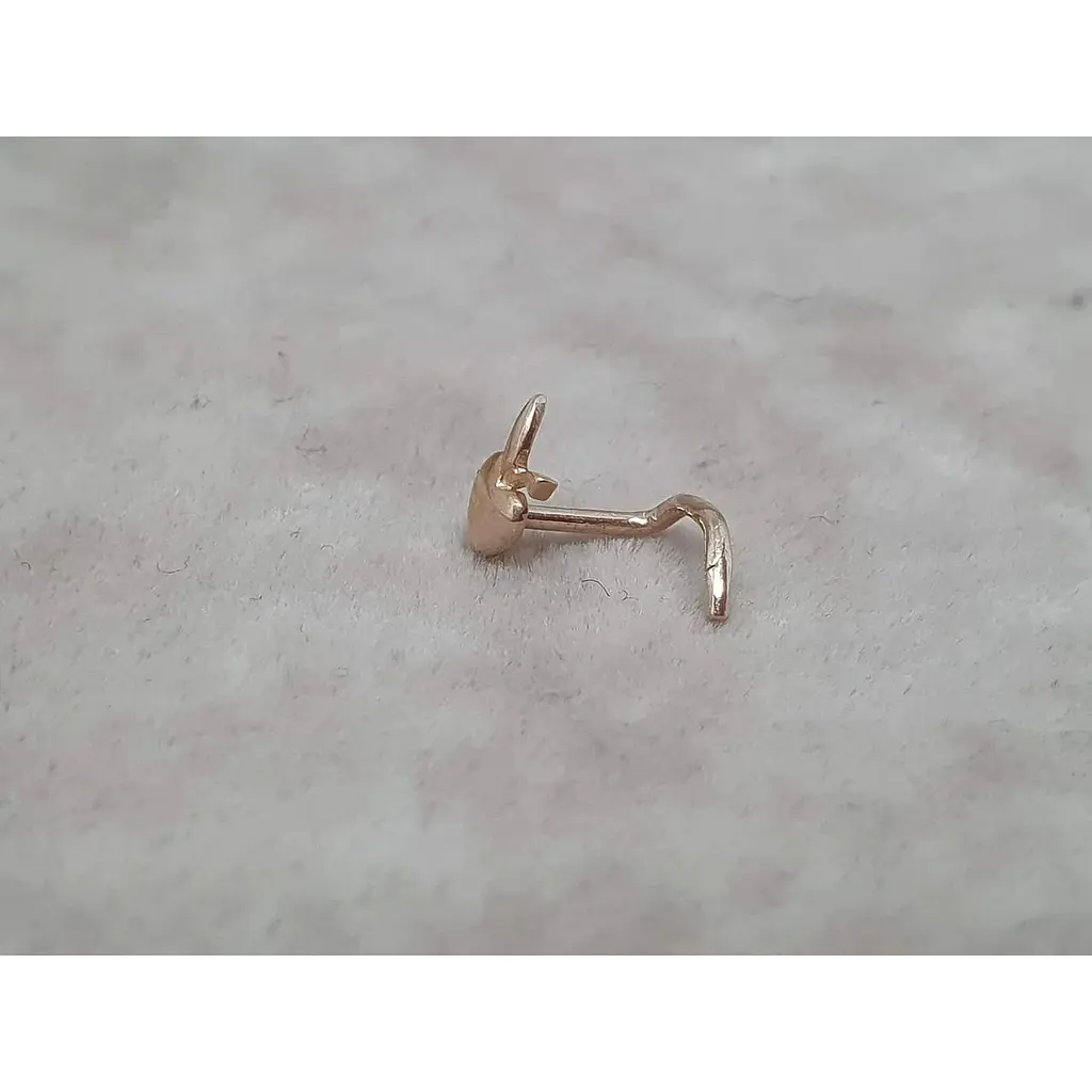 Золотая серьга-пирсинг в нос Dear. 1034 - фото 2